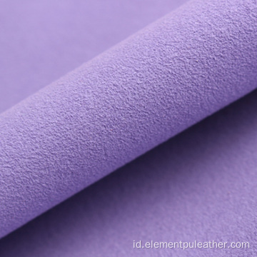 0.6mm Nonwoven microfiber sintetis kulit PU suede